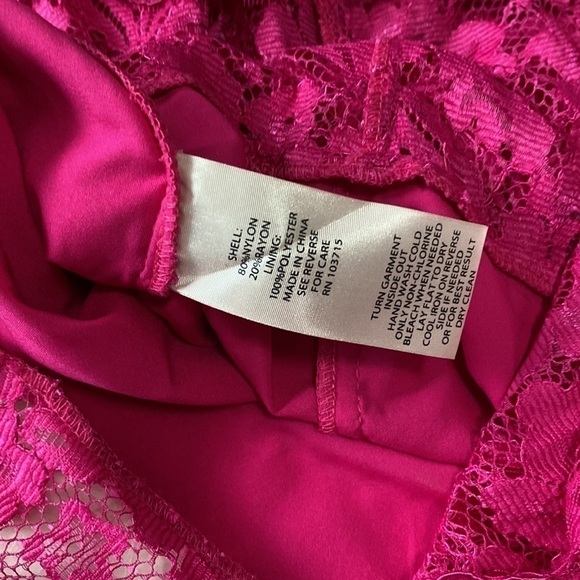 NANETTE Lepore Lace Midi Passion Pink Dress Size 2 - Picture 9 of 16